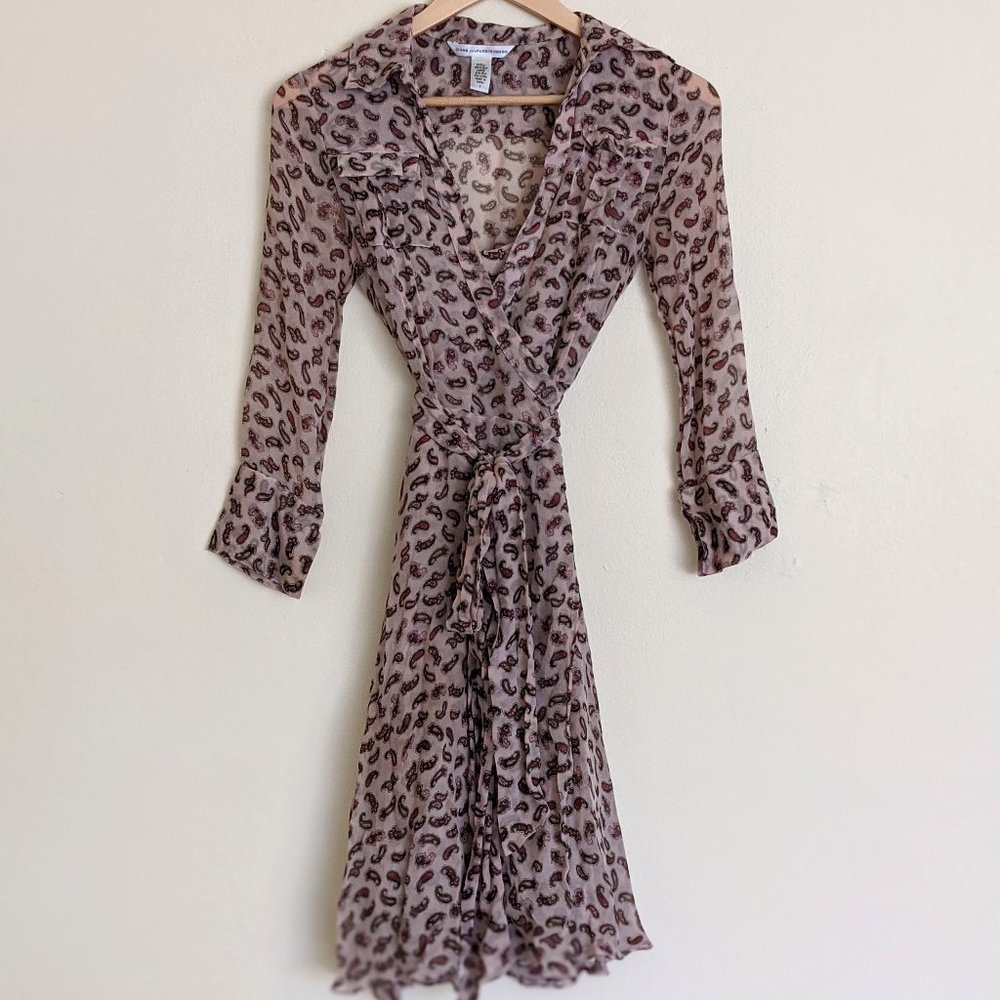 DvF Diane von Furstenberg Wrap dress w/ slip